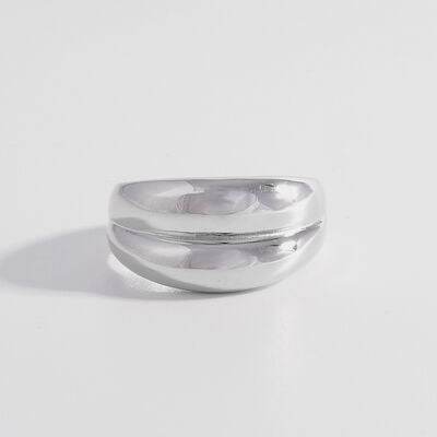 925 Sterling Silver Bulging Ring Silver for a perfect OOTD – dress to impress outfits from Amexza