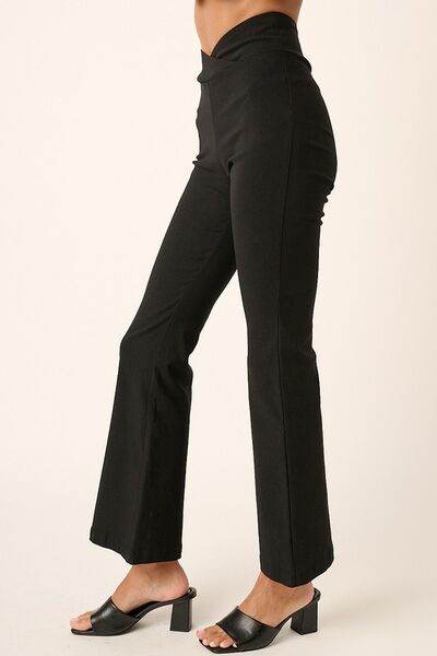 Mittoshop Surplice V Waist Flare Pants - Amexza