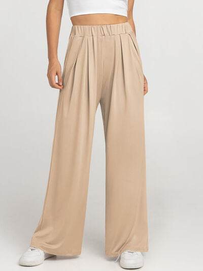 Elastic Waist Wide Leg Pants for a perfect OOTD – dress to impress outfits from Amexza