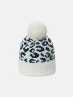 Leopard Hat with Pompom White One Size for a perfect OOTD – dress to impress outfits from Amexza