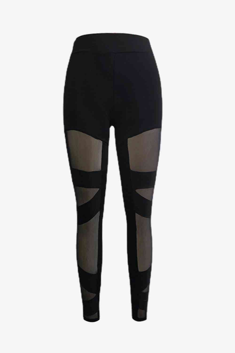 Spliced Mesh Leggings Black for a perfect OOTD – dress to impress outfits from Amexza