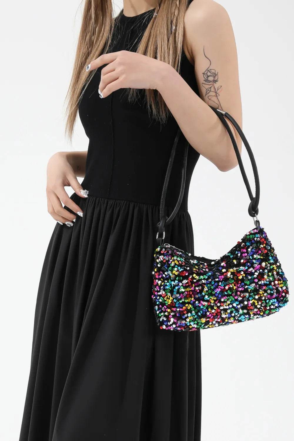 Sequin Double Strap Shoulder Bag for a perfect OOTD – dress to impress outfits from Amexza