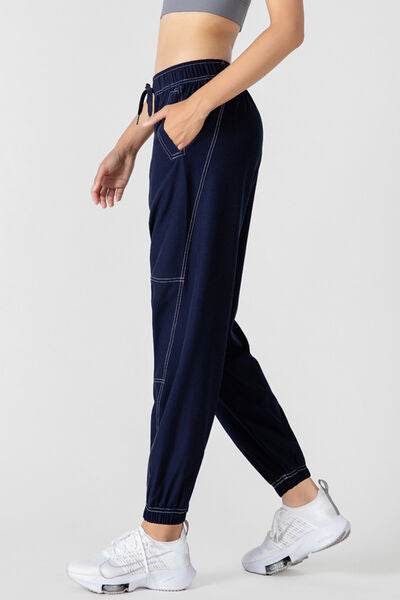 Basic Bae Drawstring Joggers with Pockets for a perfect OOTD – dress to impress outfits from Amexza