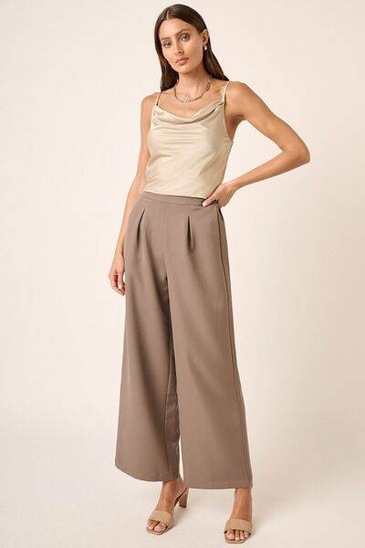 Mittoshop Inverted Pleat Detail Wide Leg Pants for a perfect OOTD – dress to impress outfits from Amexza