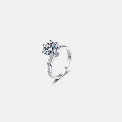 3 Carat Moissanite 925 Sterling Silver Ring Silver for a perfect OOTD – dress to impress outfits from Amexza