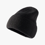Thermal Solid Knit Hat Black One Size for a perfect OOTD – dress to impress outfits from Amexza