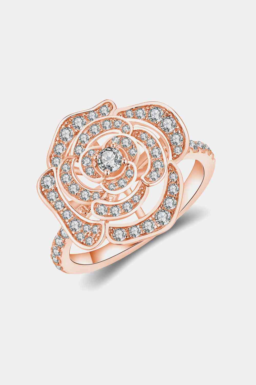 Moissanite Flower Shape Ring for a perfect OOTD – dress to impress outfits from Amexza