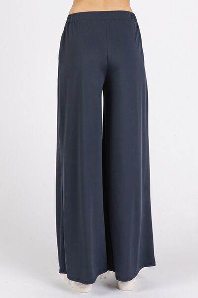 Mittoshop Yoga Air Stretch Elastic Waist Wide Leg Pants - Amexza