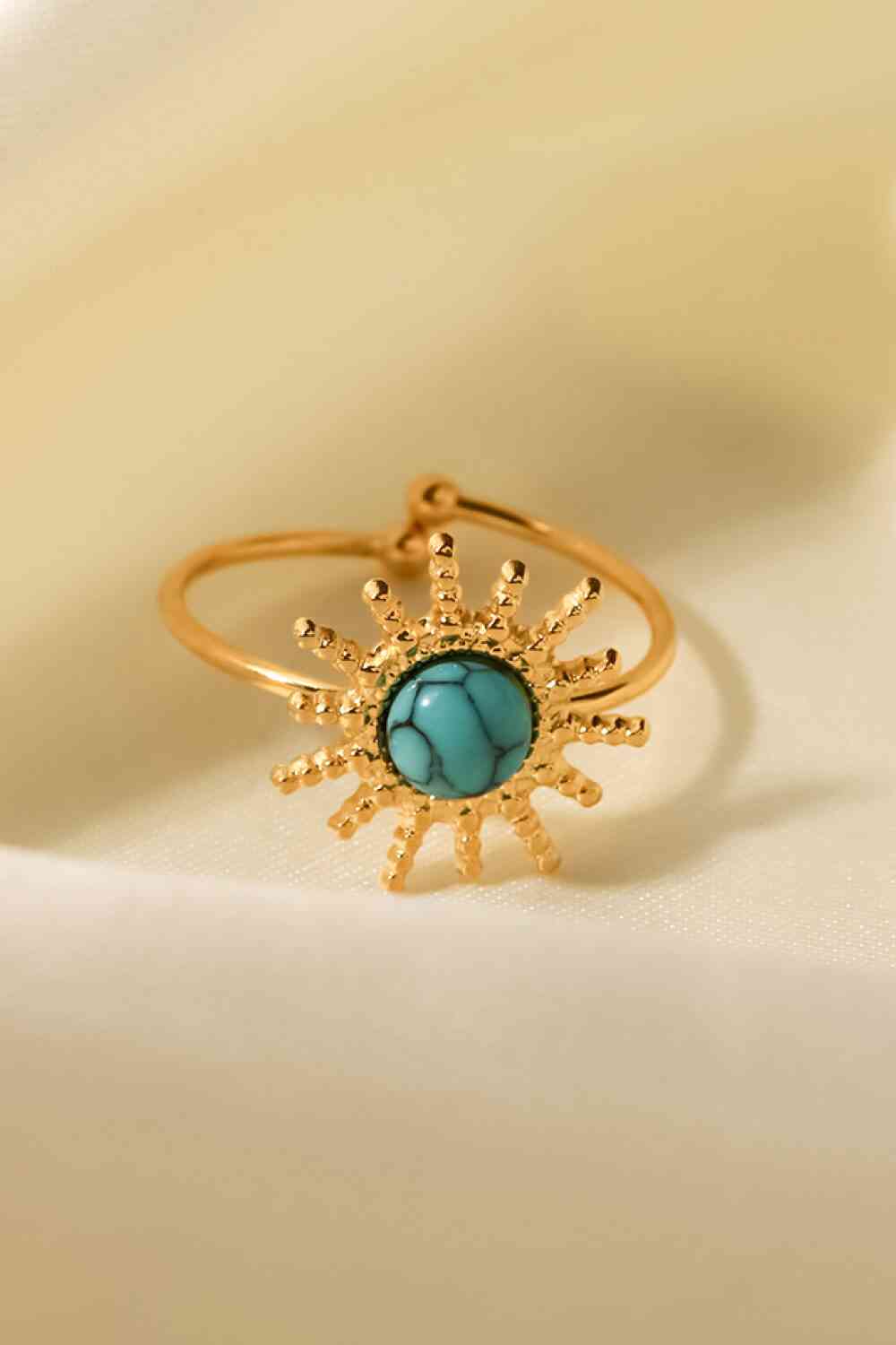 Natural Stone Sun Shape Open Ring for a perfect OOTD – dress to impress outfits from Amexza