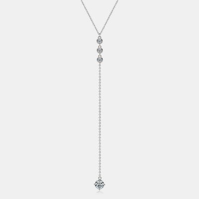 1.3 Carat Moissanite 925 Sterling Silver Drop Necklace for a perfect OOTD – dress to impress outfits from Amexza