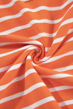 Striped Johnny Collar Long Sleeve Sweatshirt for a perfect OOTD – dress to impress outfits from Amexza