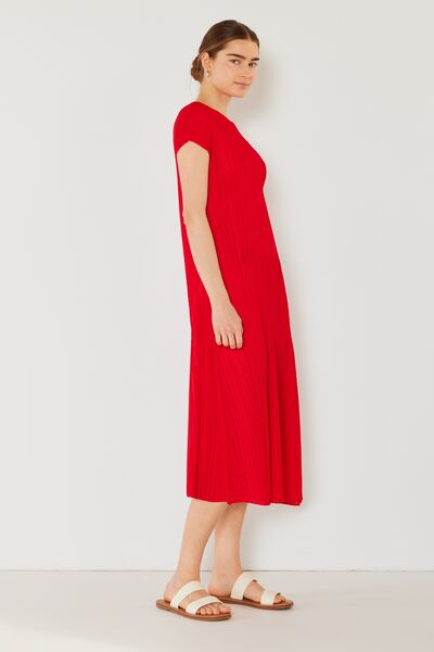 Marina West Swim Pleated Cap Sleeve A-Line Dress for a perfect OOTD – dress to impress outfits from Amexza