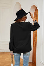 Contrast Puff Sleeve Blouse for a perfect OOTD – dress to impress outfits from Amexza