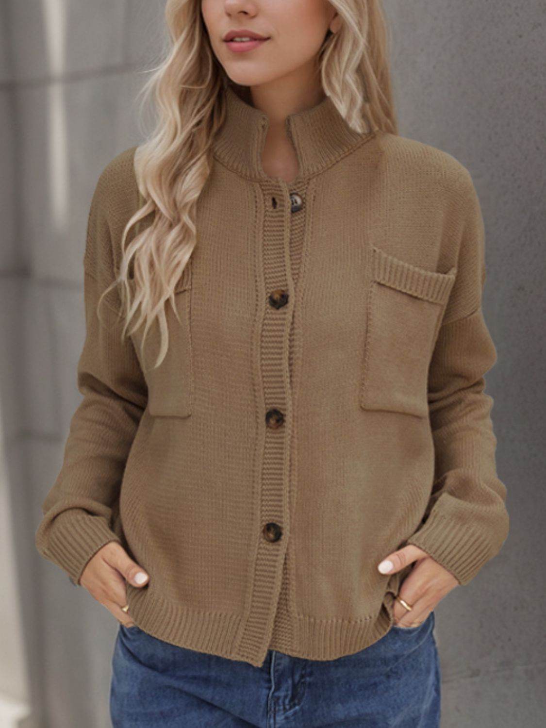 Button Up Long Sleeve Cardigan for a perfect OOTD – dress to impress outfits from Amexza