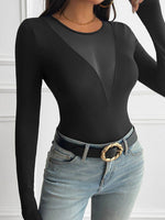Devine Round Neck Long Sleeve T-Shirt - Amexza