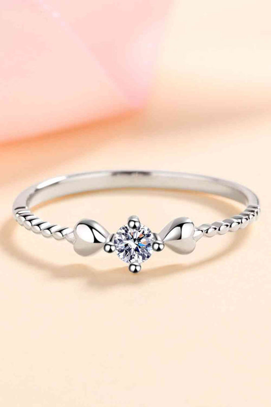 Adored Moissanite Heart 925 Sterling Silver Ring Silver for a perfect OOTD – dress to impress outfits from Amexza