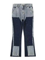 Men's Contrast Washed Bootcut Jeans Navy for a perfect OOTD – dress to impress outfits from Amexza