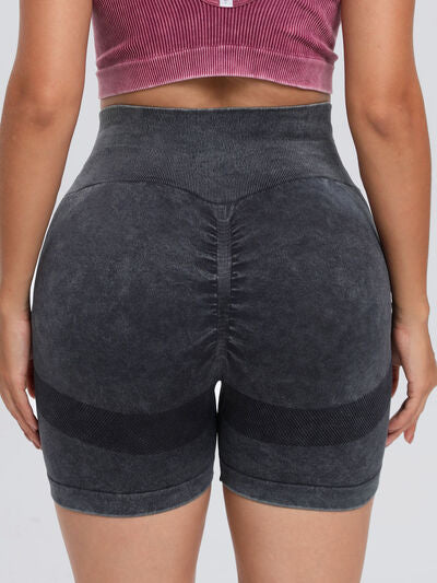 Washed High Waist Active Shorts for a perfect OOTD – dress to impress outfits from Amexza