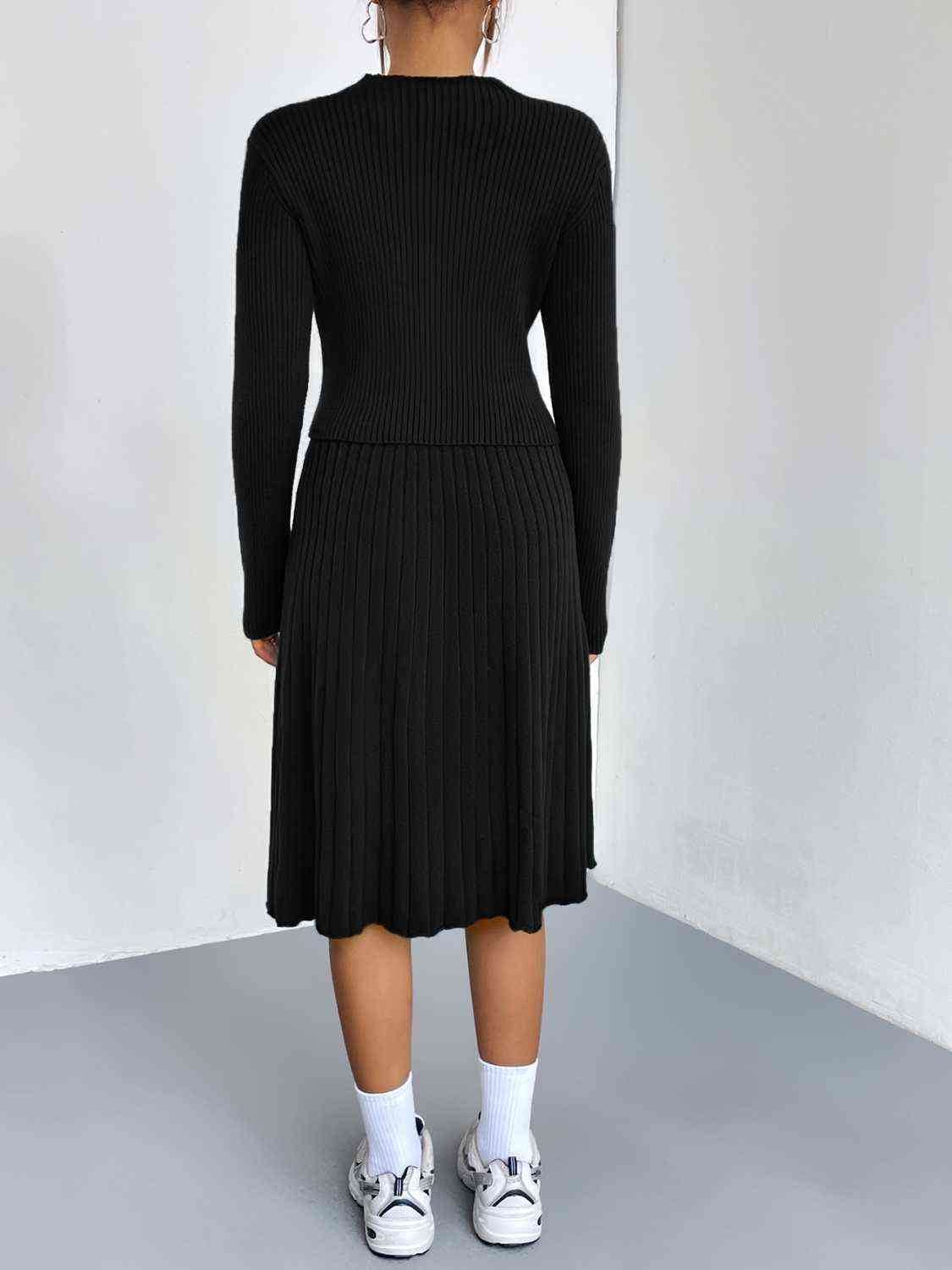 Rib-Knit Sweater and Skirt Set for a perfect OOTD – dress to impress outfits from Amexza