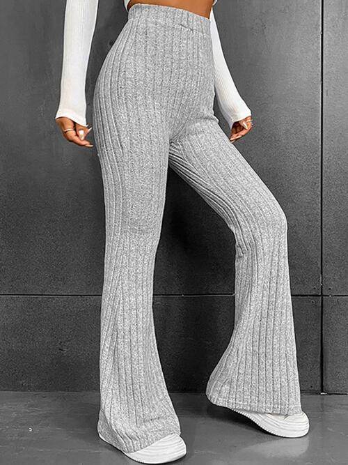 Ribbed High Waist Flare Bootcut Pants for a perfect OOTD – dress to impress outfits from Amexza