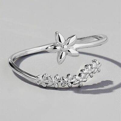 925 Sterling Silver Flower Ring Silver for a perfect OOTD – dress to impress outfits from Amexza