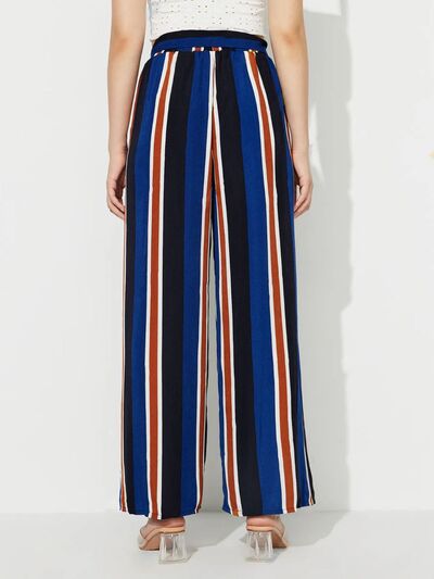 Side Slit Contrast Wide Leg Pants for a perfect OOTD – dress to impress outfits from Amexza