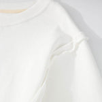 Exposed Seam High-Low Long Sleeve Sweatshirt for a perfect OOTD – dress to impress outfits from Amexza