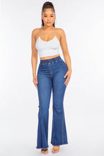 American Bazi High Waist Curvy Flare Jeans - Amexza