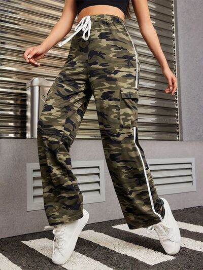 Tied Camouflage Pants with Cargo Pockets for a perfect OOTD – dress to impress outfits from Amexza