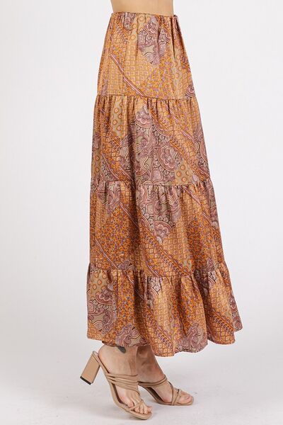 Mittoshop Paisley Patchwork Print Satin Maxi Skirt for a perfect OOTD – dress to impress outfits from Amexza