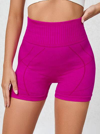 High Waist Active Shorts Hot Pink for a perfect OOTD – dress to impress outfits from Amexza