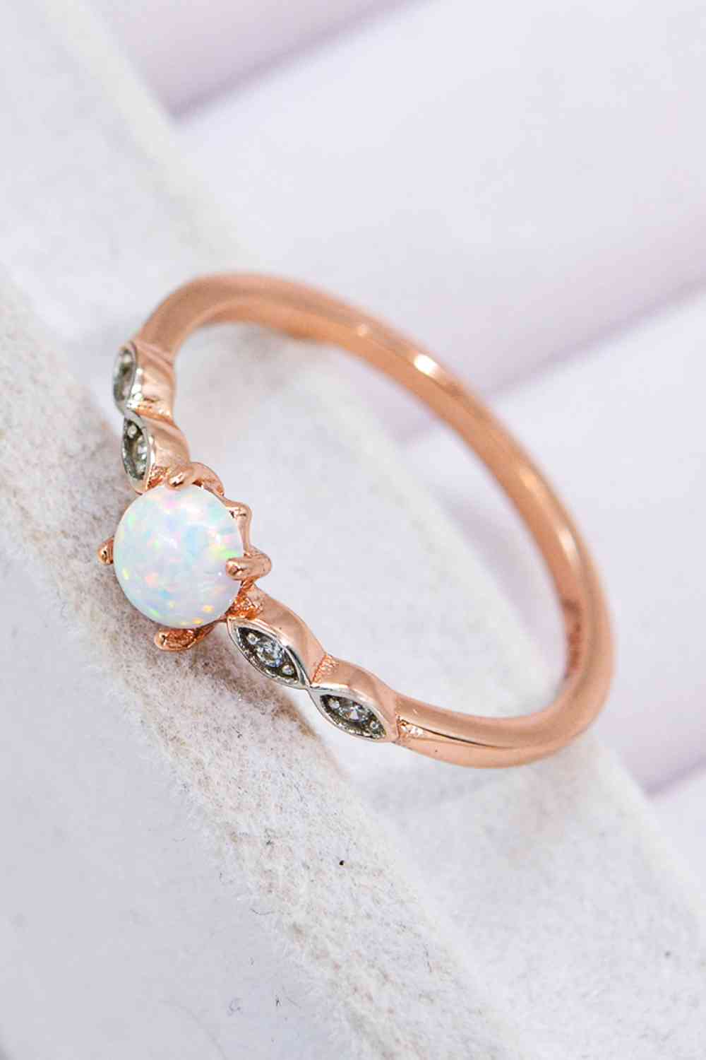 Opal Contrast Platinum-Plated Ring for a perfect OOTD – dress to impress outfits from Amexza