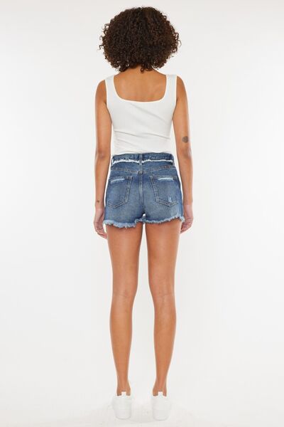 Kancan Distressed Button Fly Denim Shorts for a perfect OOTD – dress to impress outfits from Amexza