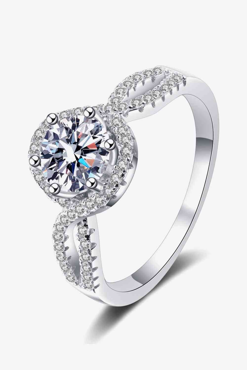 Feel The Joy 925 Sterling Silver Moissanite Ring Silver for a perfect OOTD – dress to impress outfits from Amexza