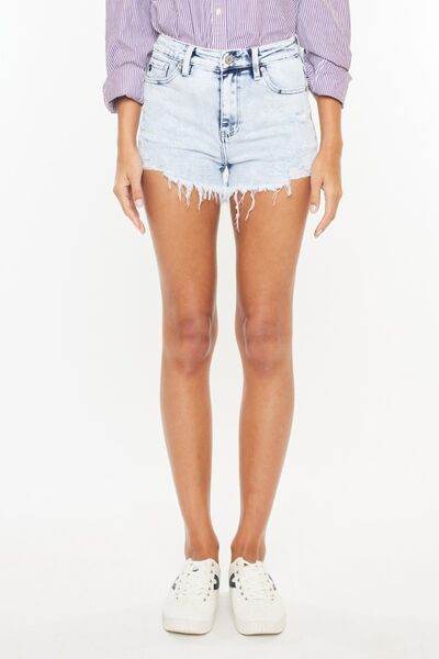 Kancan High Rise Frayed Hem Denim Shorts for a perfect OOTD – dress to impress outfits from Amexza