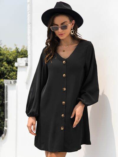 V-Neck Long Sleeve Mini Dress for a perfect OOTD – dress to impress outfits from Amexza