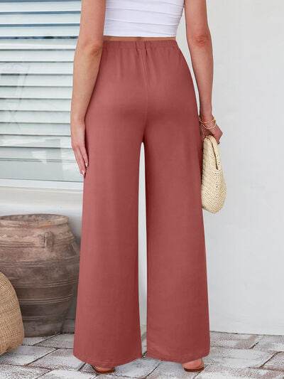 Elastic Waist Wide Leg Pants for a perfect OOTD – dress to impress outfits from Amexza