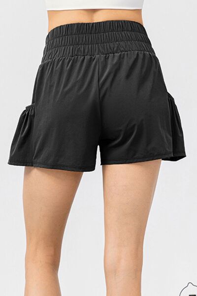 Elastic Waist Pocketed Active Shorts for a perfect OOTD – dress to impress outfits from Amexza