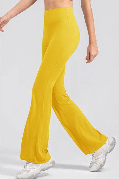 High Waist Straight Active Pants - Amexza