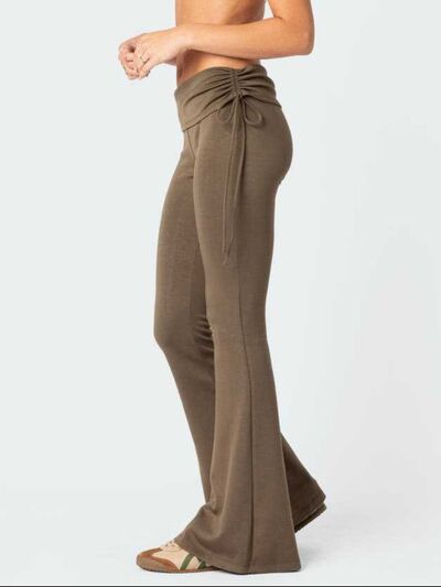 Drawstring Ruched Flare Pants for a perfect OOTD – dress to impress outfits from Amexza