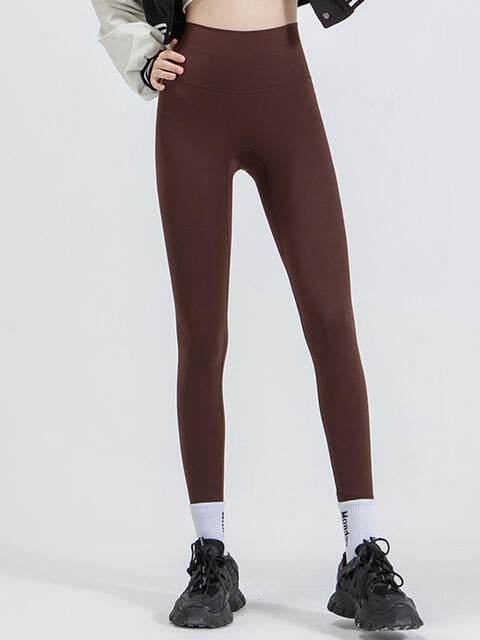 Wide Waistband Sports Leggings - Amexza