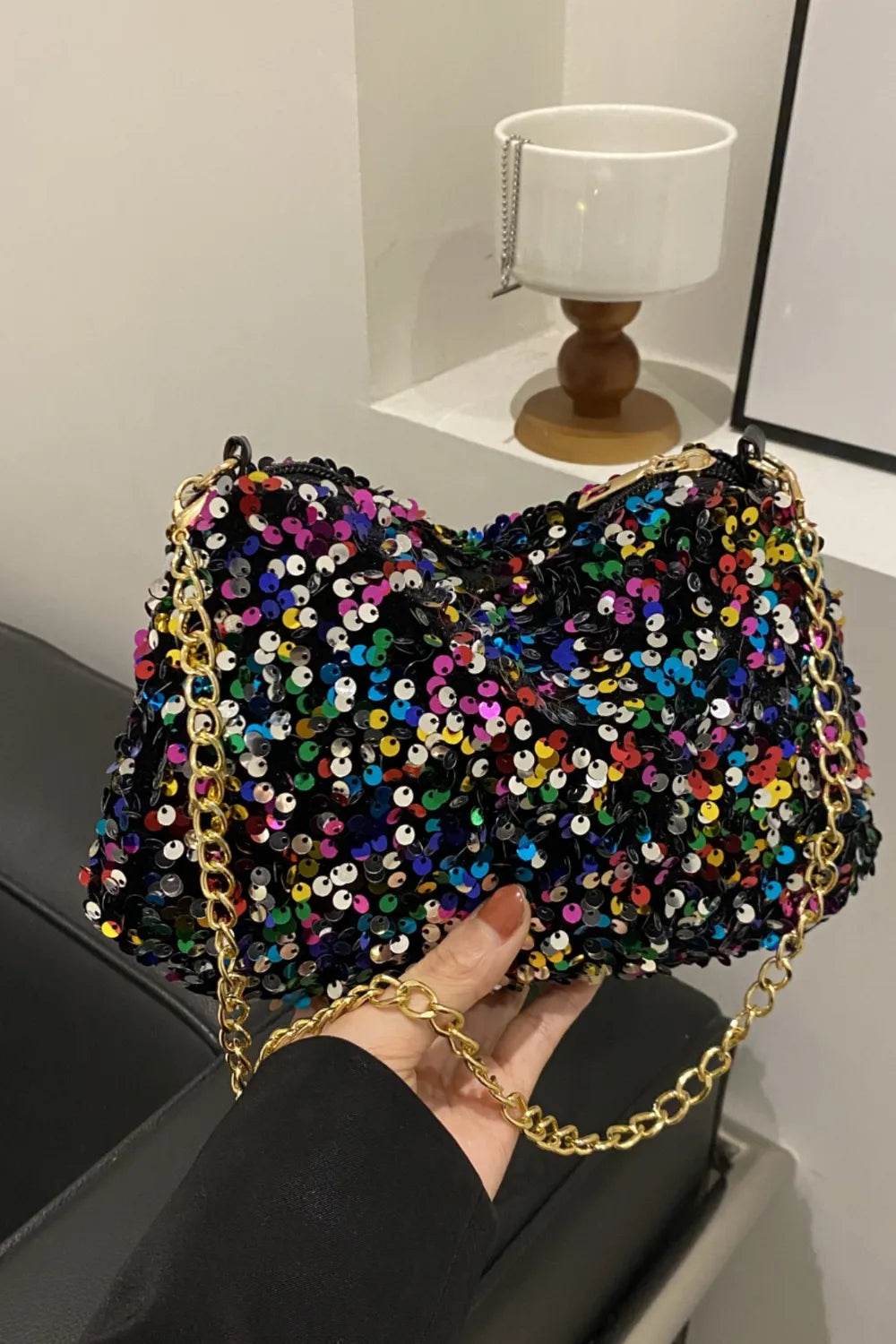 Sequin Removable Strap Shoulder Bag for a perfect OOTD – dress to impress outfits from Amexza