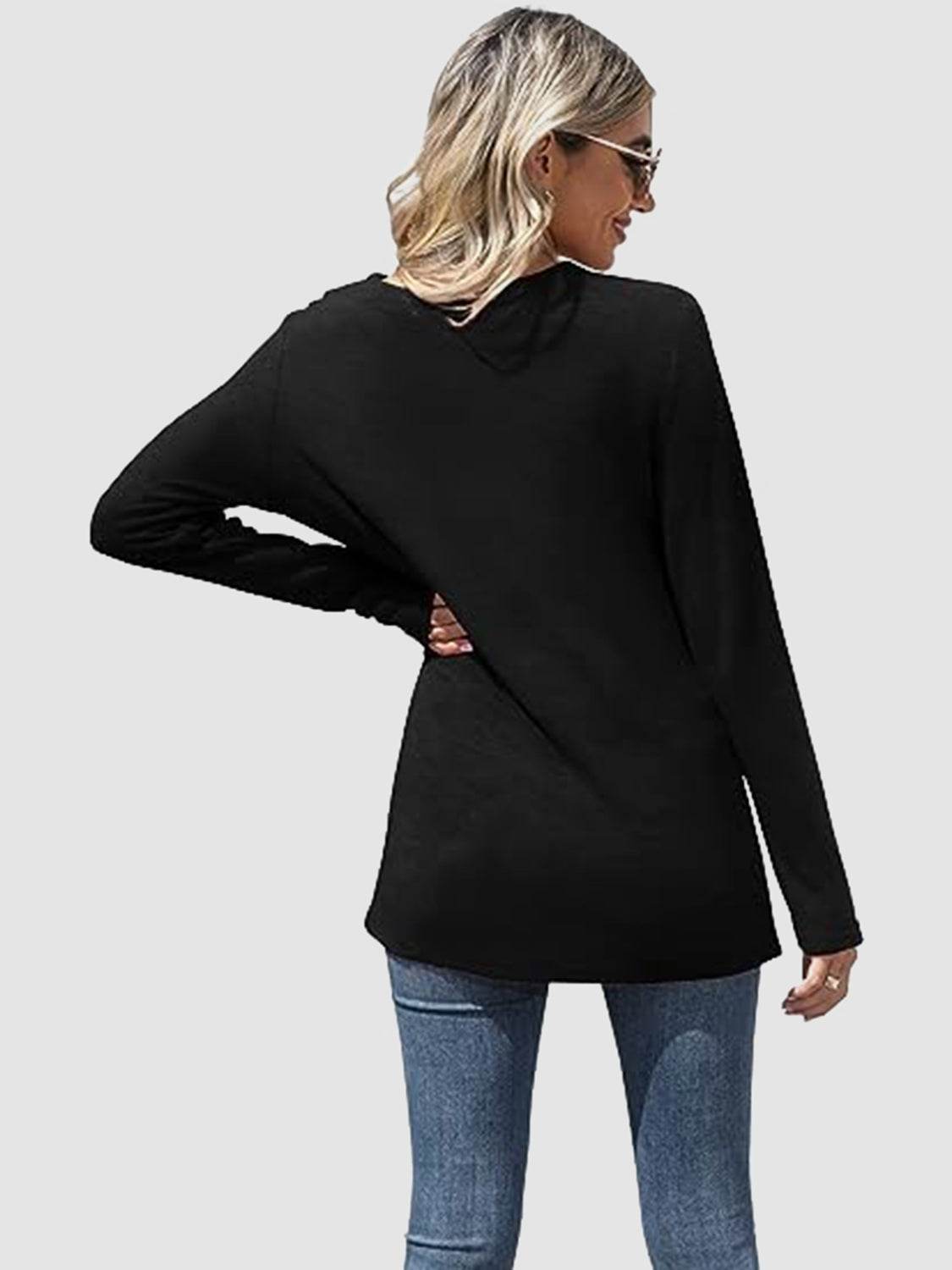 Lace Detail V-Neck Long Sleeve T-Shirt for a perfect OOTD – dress to impress outfits from Amexza