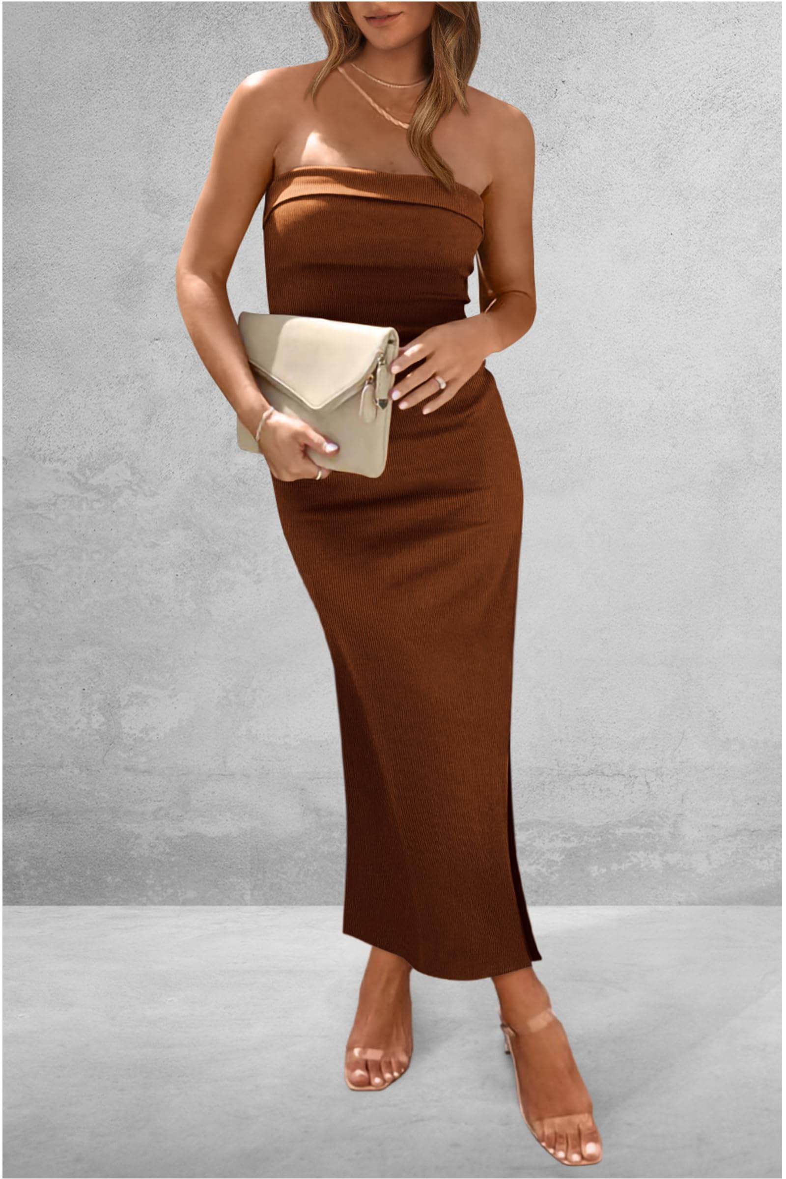 Slit Tube Midi Dress for a perfect OOTD – dress to impress outfits from Amexza