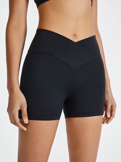 High Waist Active Shorts - Amexza