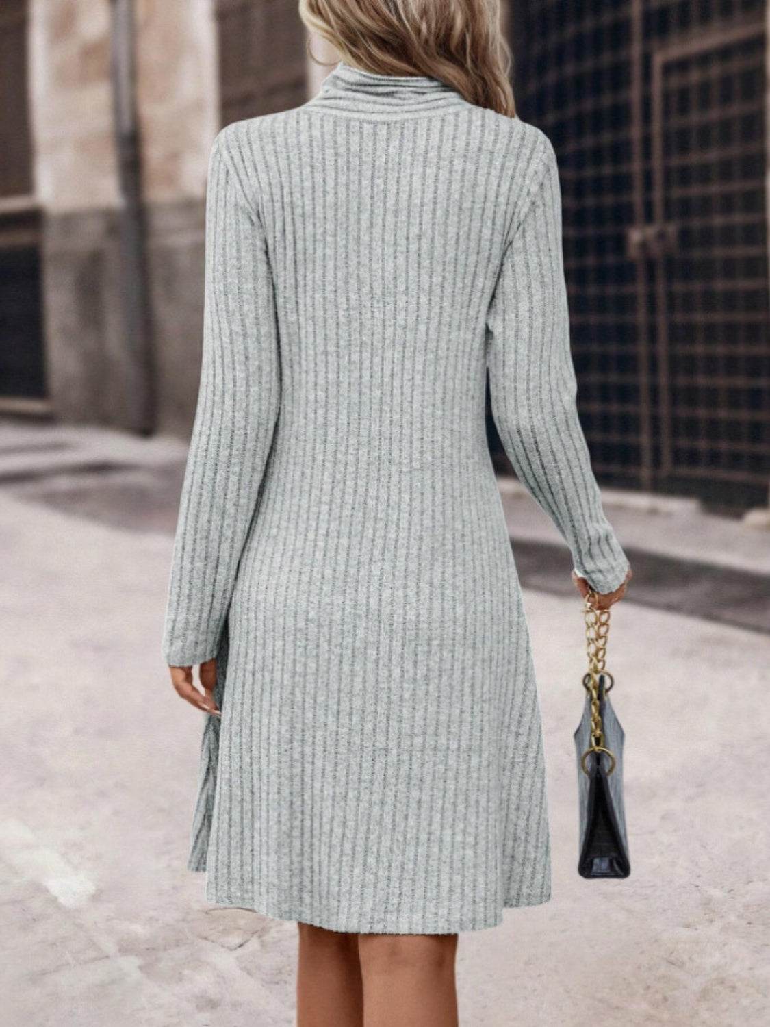 Ribbed Long Sleeve Sweater Dress for a perfect OOTD – dress to impress outfits from Amexza