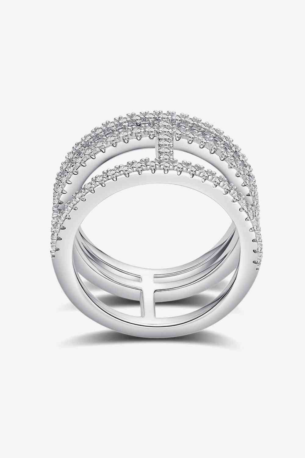 Adored Moissanite Cutout Wide Ring for a perfect OOTD – dress to impress outfits from Amexza