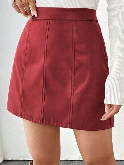 Mini Skirt with Zipper Rust for a perfect OOTD – dress to impress outfits from Amexza