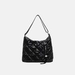 Quilted Nylon Travel Bag Black One Size for a perfect OOTD – dress to impress outfits from Amexza