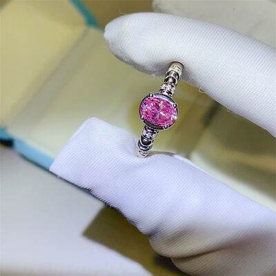 1 Carat Moissanite 925 Sterling Silver Ring for a perfect OOTD – dress to impress outfits from Amexza